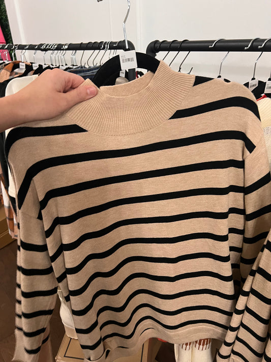 high class striped sweater